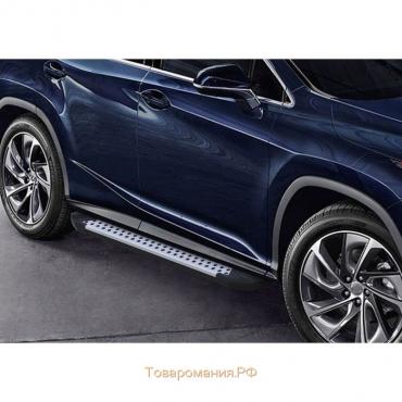 Порог-площадка "Bmw-Style" RIVAL, Lexus RX 2015-н.в., с крепежом, D180AL.3203.1