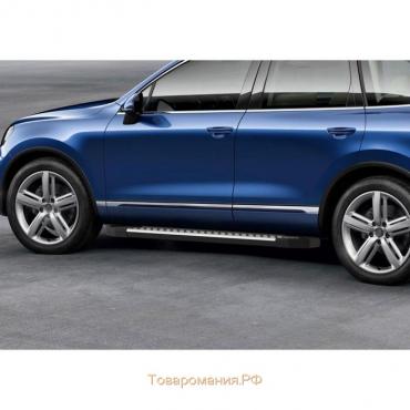 Порог-площадка "Bmw-Style" RIVAL, Volkswagen Touareg 2010-2018, с крепежом, D193AL.5801.3