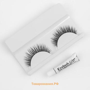 Ресницы накладные «Взгляд», 11 мм, без клея, цвет чёрный