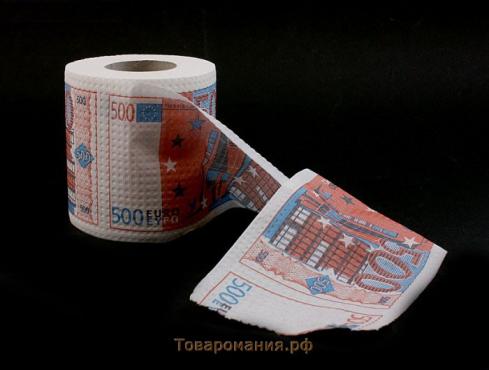Сувенирная туалетная бумага "500 евро", 9,5х10х9,5 см