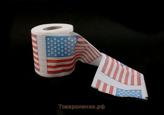 Сувенирная туалетная бумага "Американский флаг США", 9,5х10х9,5 см