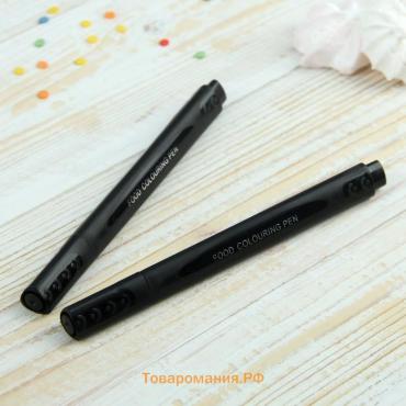 Набор маркеров для украшения десертов, 13.5×6.5×1.5 см, 2 шт., чёрный