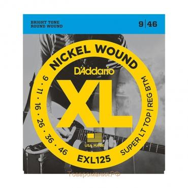 Струны для электрогитары D`Addario EXL125 XL NICKEL WOUND  Super Light  9-46