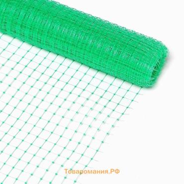 Сетка садовая, 1×10 м, ячейка ромб 13×13 мм, для птичников, пластиковая, зелёная, Greengo, в рулоне