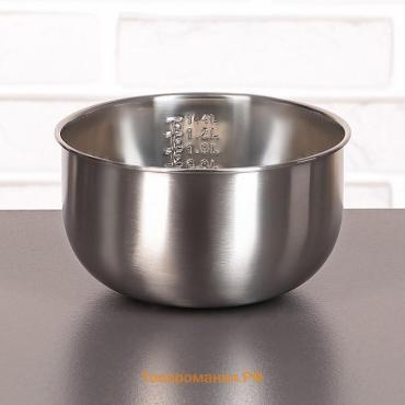 Миска с мерной шкалой, 1.4 л, d=17 см, нержавеющая сталь