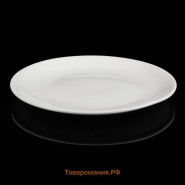 Тарелка  White Label, d=25 см, фарфор, белая