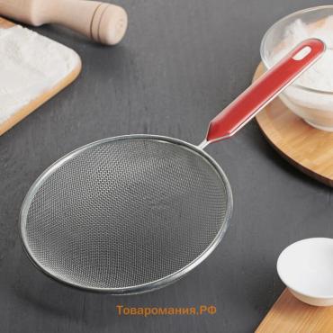 Сито для просеивания  «Хозяюшка», d=16 см, красное