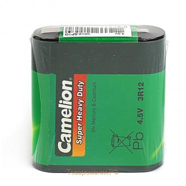 Батарейка солевая Camelion Super Heavy Duty, 3R12-1S (3R12-SP1G), 4.5В, спайка, 1 шт.