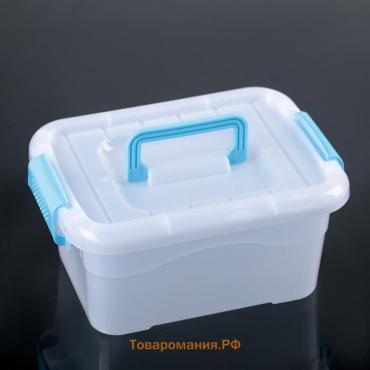 Контейнер для хранения «Дипломат», 1.7 л, 20.5×15×9.5 см, крышка с ручкой на защёлке, белый