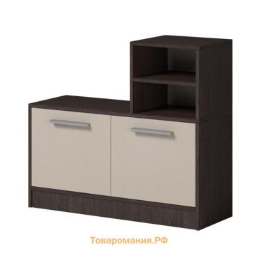 Комод-обувница «Энтер», 900×343×816 мм, цвет венге / дуб молочный