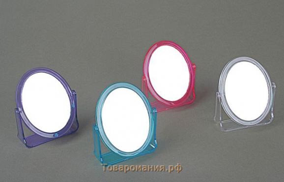 Зеркало настольное «Круг», двустороннее, с увеличением, d зеркальной поверхности 11 см, цвет МИКС