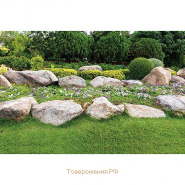 Фотобаннер, 250 × 200 см, с фотопечатью, люверсы шаг 1 м, «Каменный островок», Greengo