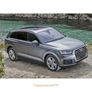 Пороги на автомобиль "Black" Rival для Audi Q7 II 2015-2020 2020-н.в., 193 см, 2 шт., алюминий, F193ALB.0304.1