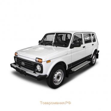 Порог-площадка "Bmw-Style" RIVAL, Lada 4x4 1993-н.в., с крепежом, D180AL.6004.1