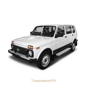 Порог-площадка "Silver" RIVAL, Lada 4x4 1993-н.в., с крепежом, F180AL.6004.1