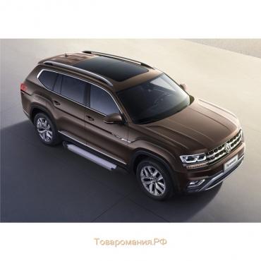 Порог-площадка "Silver" RIVAL, Volkswagen Teramont 2018-н.в., с крепежом, F193AL.5805.1