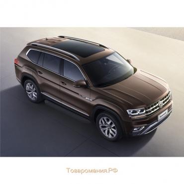 Порог-площадка "Premium-Black" RIVAL, Volkswagen Teramont 2018-н.в., с крепежом, A193ALB.5805.1