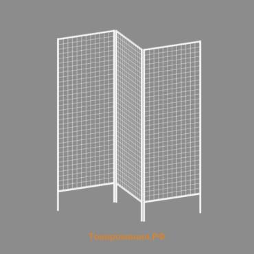 Стенд ширма 3-х секционный 63×183 см, белый