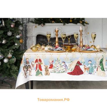 Скатерть новогодняя "" "Christmas time" 150х110см +/-3см с ГМВО, хл100%