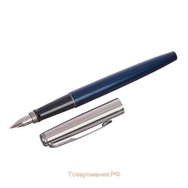 Ручка перьевая Parker Jotter Core F63 Royal Blue CT M, корпус из нержавеющей стали