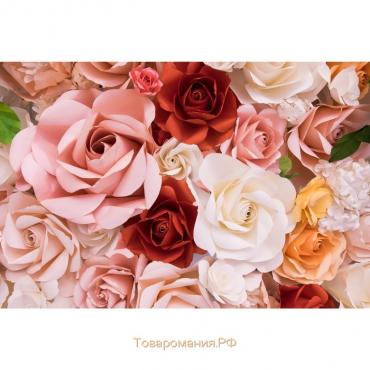 Фотобаннер, 250 × 200 см, с фотопечатью, люверсы шаг 1 м, «Цветы розы», Greengo