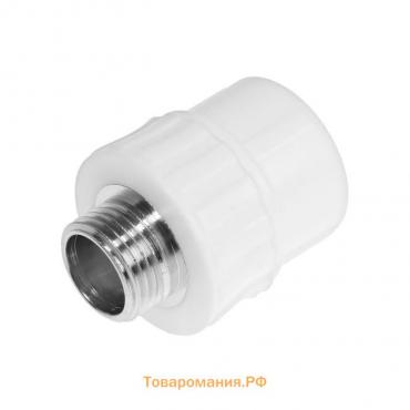 Муфта переходная VALFEX PRO, d=25 мм x 1/2", наружная резьба, полипропиленовая