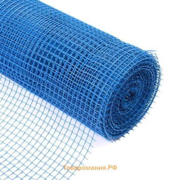 Сетка садовая, 1×20 м, ячейка ромб 15×15 мм, пластиковая, синяя, Greengo, в рулоне