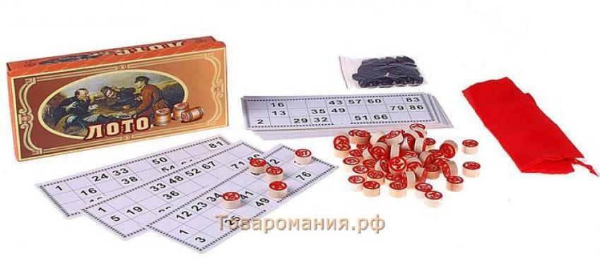 Русское лото, настольная игра "Охотники на привале", 24 х 10 см