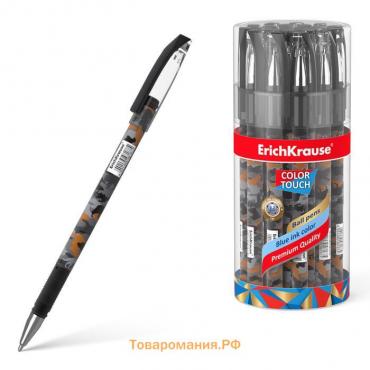 Ручка шариковая ErichKrause ColorTouch Rough Native, узел 0.7 мм, чернила синие, покрытие Soft Touch, длина линии письма 2000 метров