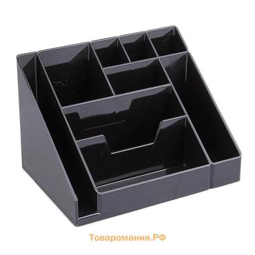 Подставка-органайзер для канцелярии Стамм "Каскад", чёрная