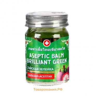 Бальзам-асептик «Тайская зелёнка» Binturong Aseptic Balm Brilliant Green, заживляющий, от ран и бактерий, 50 г