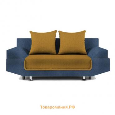 Диван «Анюта», еврокнижка, рогожка savana plus/arben, цвет denim/yellow