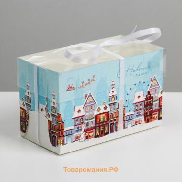 Коробка для капкейка «Праздник», 16 х 8 х 10 см, Новый год