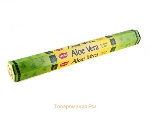 Благовония HEM "Aloe Vera. Алое", 20 палочек в упаковке, шестигранник