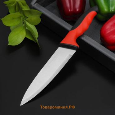 Нож-шеф  Bull, лезвие 18 см, красный