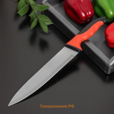 Нож-шеф  Bull, лезвие 23 см, красный