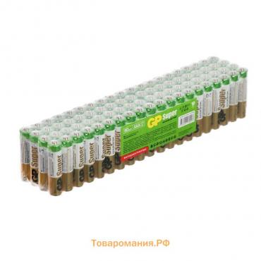 Батарейка алкалиновая GP Super, ААА, LR03-80BOX, 1.5В, набор, 80 шт.