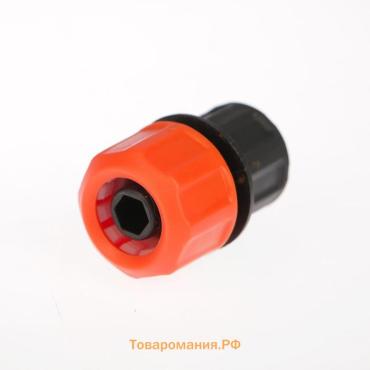 Коннектор, внутренняя резьба 1/2", цанговое соединение 1/2" (12 мм), пластик, «Жук»