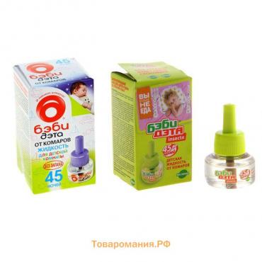 Дополнительный флакон-жидкость от комаров "ДЭТА БЭБИ", без запаха, 45 ночей, флакон, 30 мл