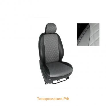 Авточехлы для Chevrolet Aveo II, 2011-н.в, Ромб , экокожа, набор