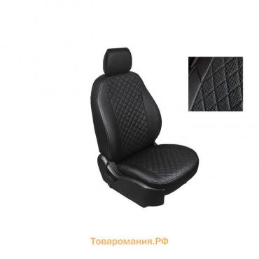 Авточехлы для Mitsubishi Pajero Sport II рест, 2013-2015, серый , экокожа, набор