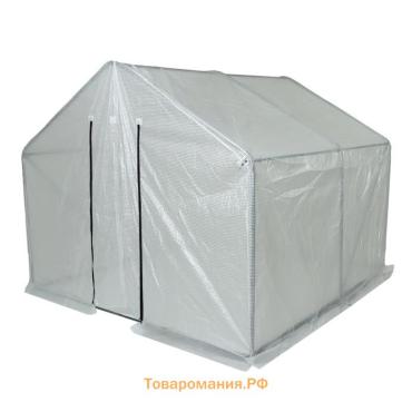 Теплица, 2,5 × 2,45 × 2,1 м, оцинкованный металл, профиль d = 25 мм, чехол из армированной плёнки 120 мкм