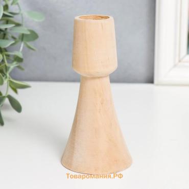 Деревянный подсвечник на 1 свечу «Север», натуральный, 11×5.5×5.5 см
