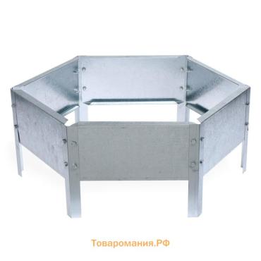 Клумба оцинкованная, d=60 см, высота бортика 15 см, Greengo