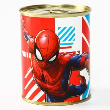 Копилка металлическая, 9.5 см × 7.5 см × 7.5 см «Спайдер-мен», Человек-паук