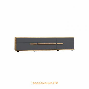 Тумба ТВ Crown 3, 1680 × 469 × 398 мм, цвет дуб золотистый / графит