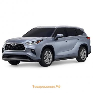 Пороги на автомобиль "Premium-Black" Rival, Toyota Highlander U70 2020-н.в., 180 см, 2 шт., алюминий, A180ALB.5711.1