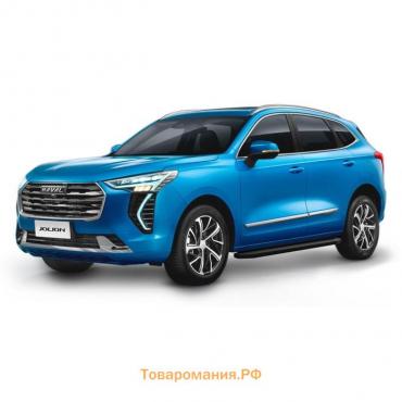 Пороги на автомобиль "Premium-Black" Rival, Haval Jolion 2021-н.в., 180 см, 2 шт., алюминий, A180ALB.9404.1