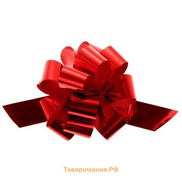 Бант - шар №3 металлик, красный