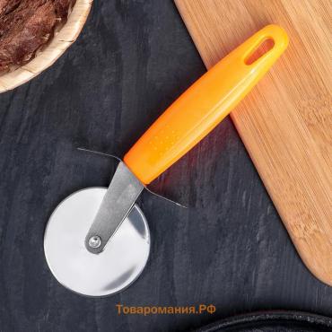 Нож для пиццы и теста  «Оранж», 19 см, d=6.7 см, оранжевый